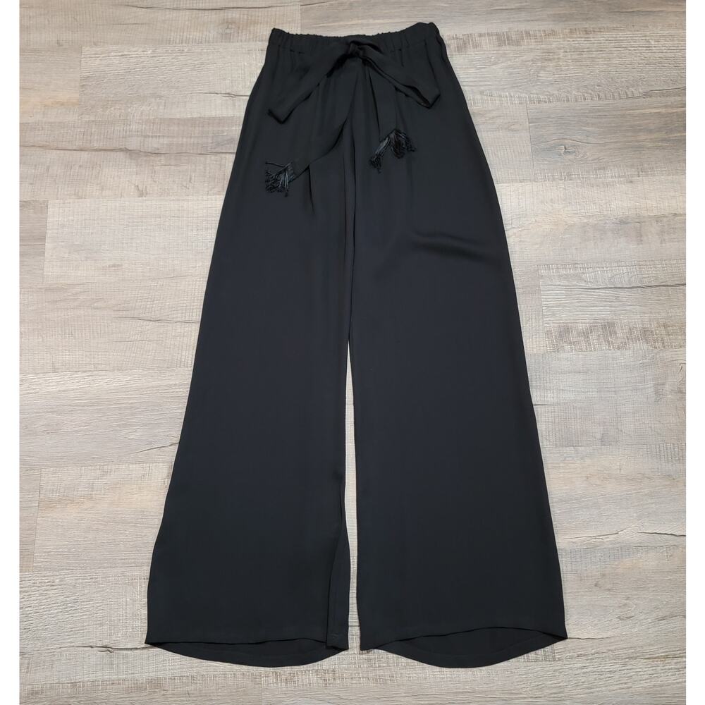 Karina Grimaldi Black Wide Leg Pull On Pant Size‎ Small Palazzo Harem Revolve